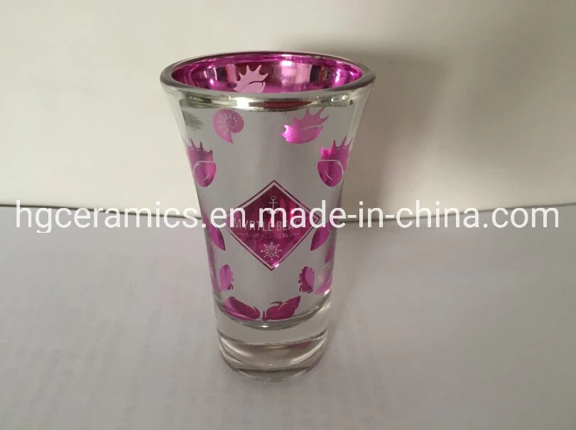 Electroplate Color Coating Glass with Laser Engraving. Laser Engraving Shot Glass